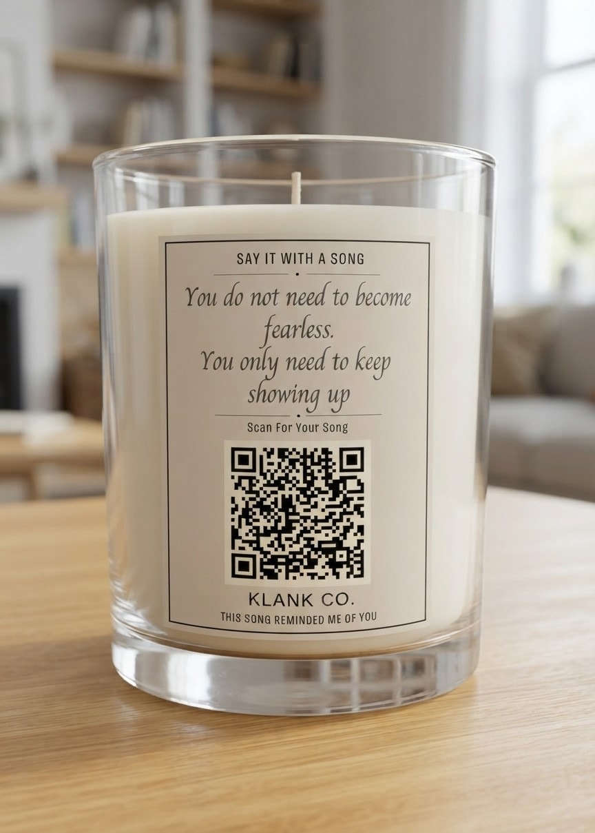 Brave candle — You do not need to become fearless. You only need to keep showing up.